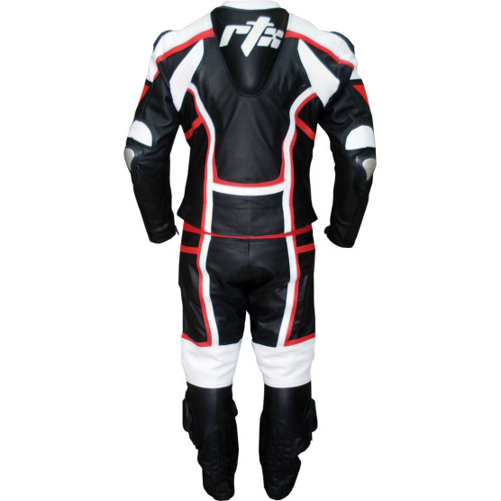 RTX Contender Black Leather Motorcycle Suit