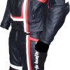 RTX Contender Black Leather Motorcycle Suit