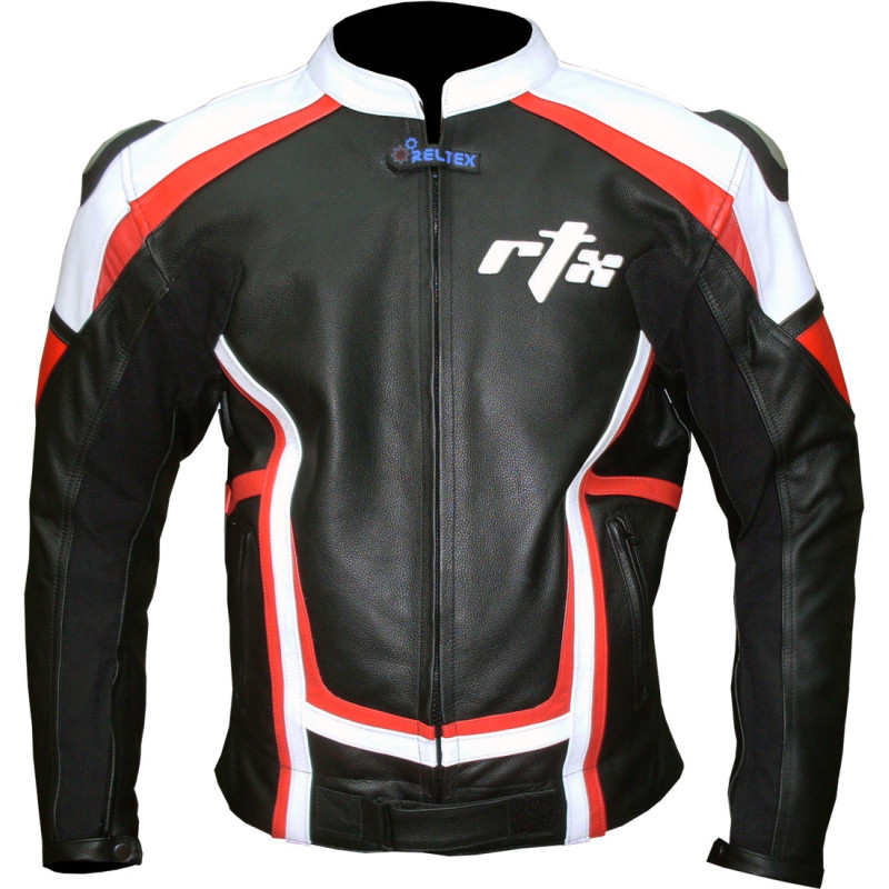 RTX Contender Black Leather Motorcycle Suit