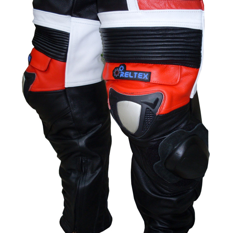 RTX Contender Black Leather Motorcycle Suit