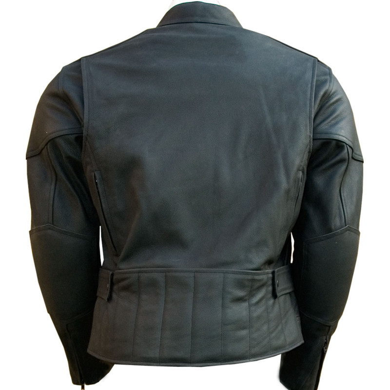 RTX Raven Black Matt Leather Vented Motorcycle 2 Piece Suit