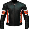 RTX Dark Knight Red Cruiser Leather Biker Jacket 