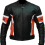 RTX Dark Knight Red Cruiser Leather Biker Jacket 