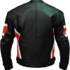 RTX Dark Knight Red Cruiser Leather Biker Jacket 