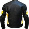 RTX RSV Leathers Yellow Black Leather Biker Jacket