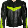 RTX Force One Floro Black Leather Biker Jacket