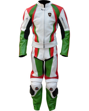 RTX Italia Tri Colour 2 Piece Motorcycle Leathers