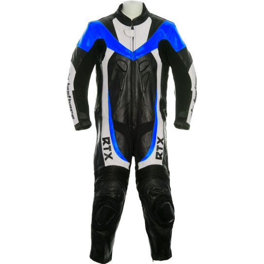 RTX F1 Junior Kids Racing Biker Blue Leathers