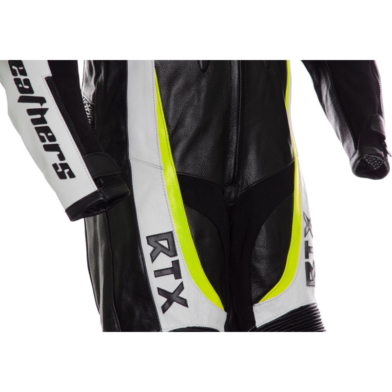 RTX F1 Junior Kids Racing Biker Floro Yellow Leathers
