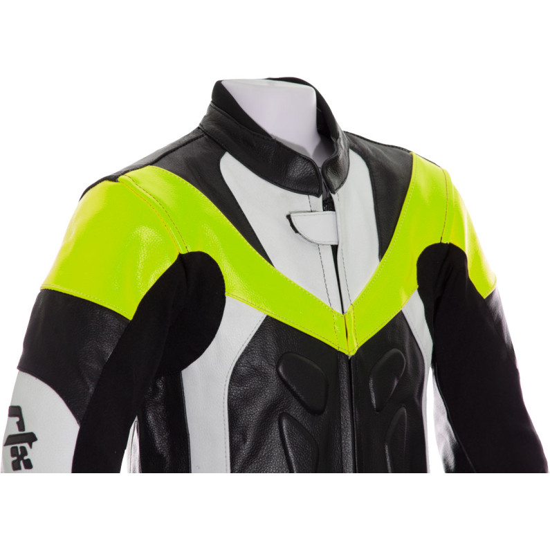 RTX F1 Junior Kids Racing Biker Floro Yellow Leathers