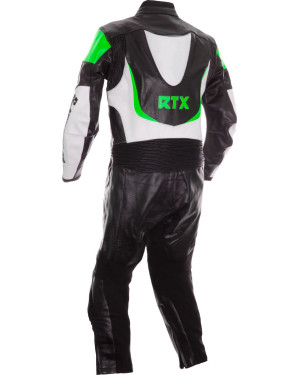 RTX F1 Junior Kids Racing Biker Green Leathers