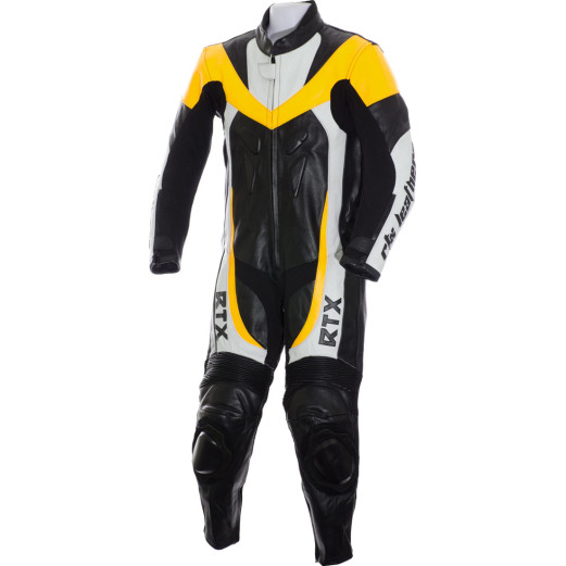 RTX F1 Junior Kids Racing Biker Yellow Leathers