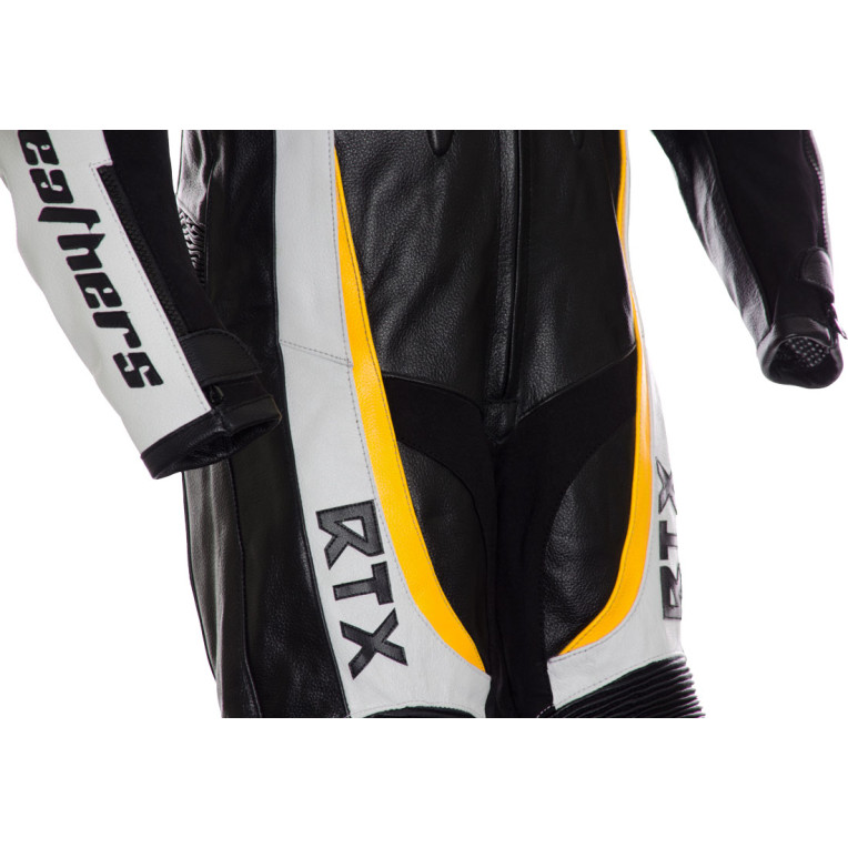 RTX F1 Junior Kids Racing Biker Yellow Leathers