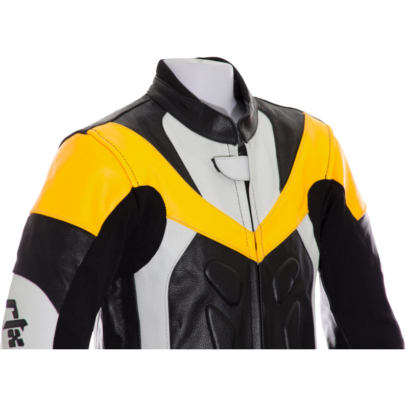 RTX F1 Junior Kids Racing Biker Yellow Leathers