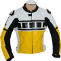 RTX Laguna Seca Edition Speedlock Yellow Motorcycle Leather Biker Jacket