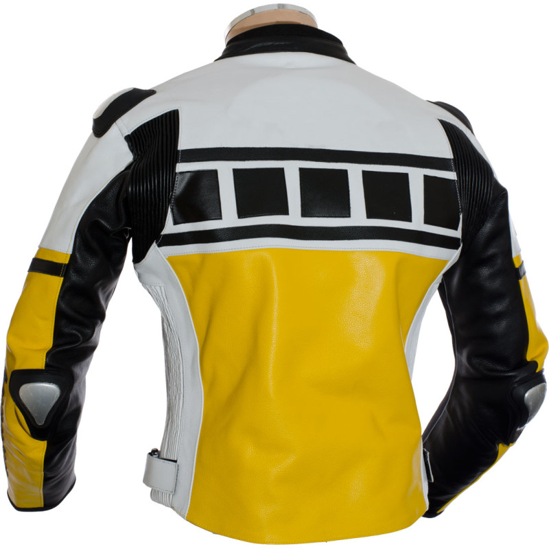 RTX Laguna Seca Edition Speedlock Yellow Motorcycle Leather Biker Jacket