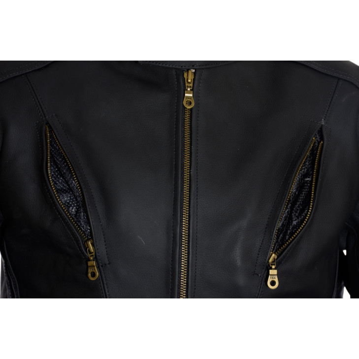 Premier Cruiser Class Matt Leather Motorcycle Jacket