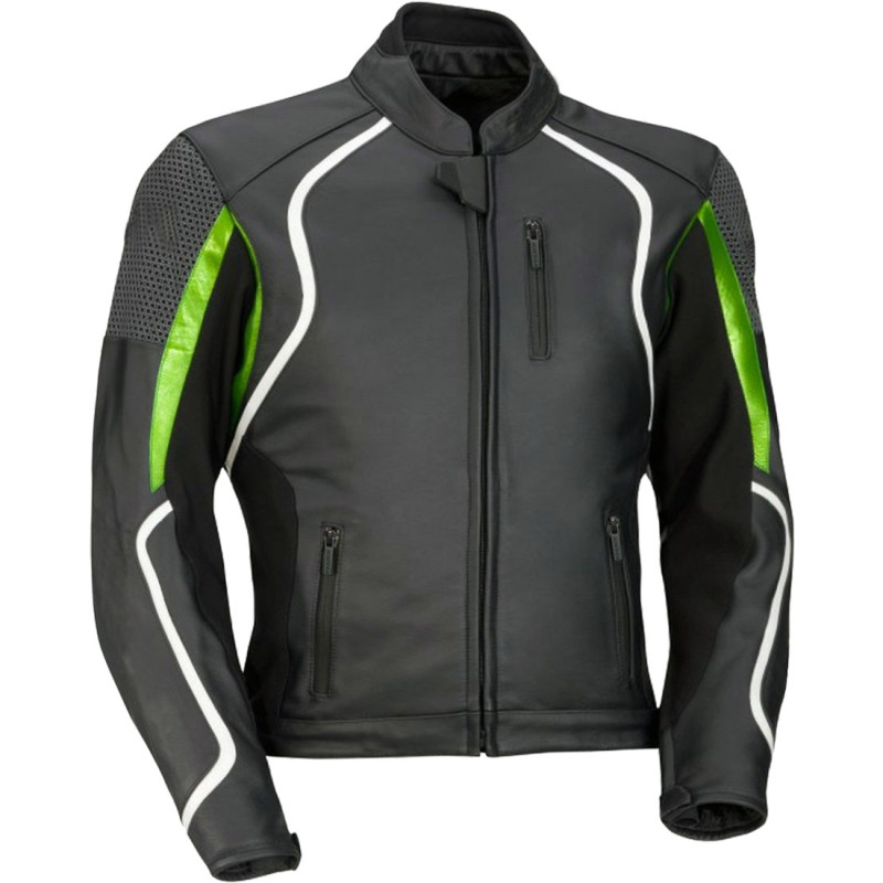 RTX Ninja Green Black Leather Motorcycle Jacket