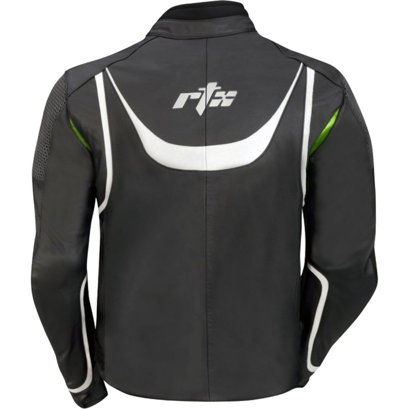 RTX Ninja Green Black Leather Motorcycle Jacket