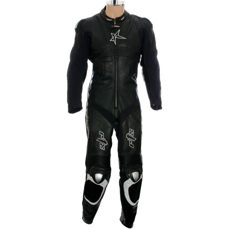 SALE - RTX Panther Black Sports Biker Race Leather Suit