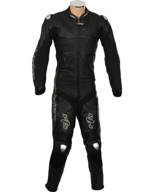 RTX Panther Black Pro Motorcycle Racer Leathers