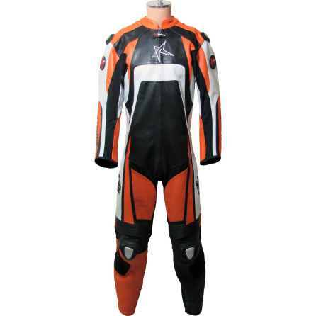 RTX Raptor Pro Orange Motorcycle Leather Suit
