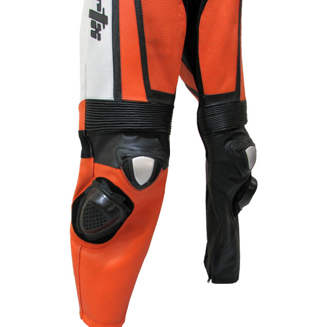 RTX Raptor Pro Orange Motorcycle Leather Suit