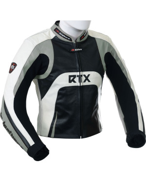 Raptor Grey Motorcycle Leather Biker Jacket