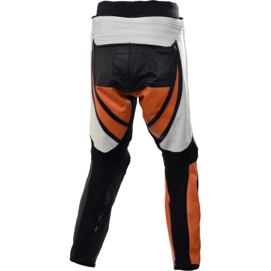 Raptor Orange Motorcycle Leather Biker Trouser