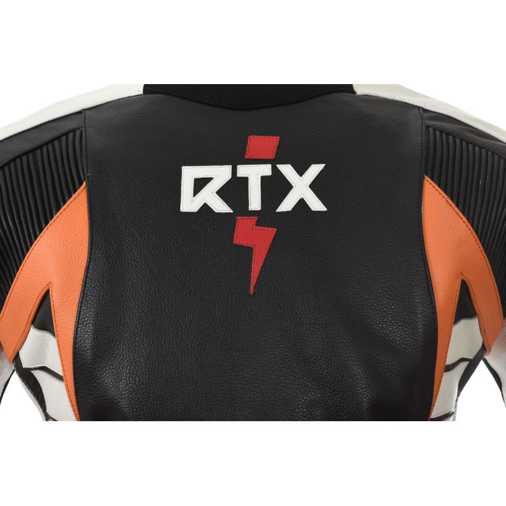 Raptor Orange Motorcycle Leather Biker Jacket