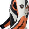 Raptor Orange Motorcycle Leather Biker Jacket