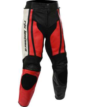 Raptor Red Motorcycle Leather Biker Trouser