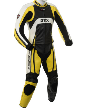Raptor Yellow Motorcycle 2pc Racing Leather Suit