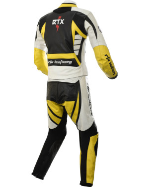 Raptor Yellow Motorcycle 2pc Racing Leather Suit
