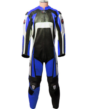 Raptor Blue Motorcycle Racing Leather Suit