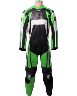 RTX Raptor Pro Green Motorcycle Racing Leather Suit
