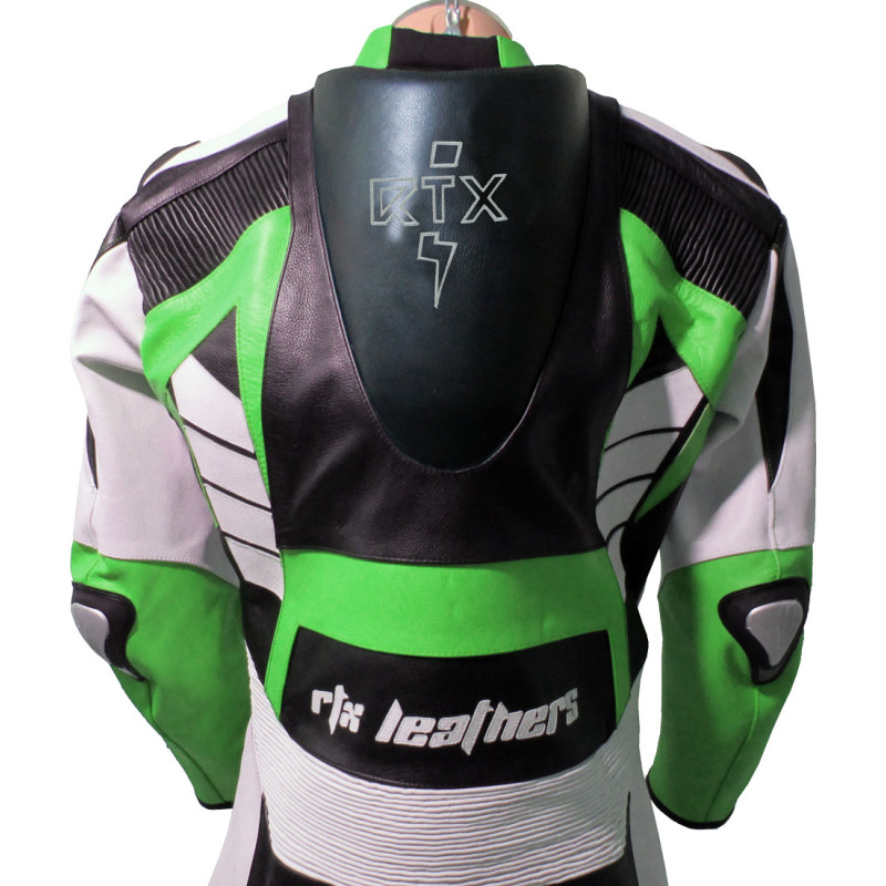RTX Raptor Pro Green Motorcycle Racing Leather Suit