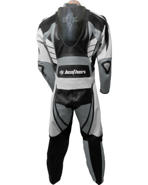 Raptor Grey Motorcycle Racing Leather Suit
