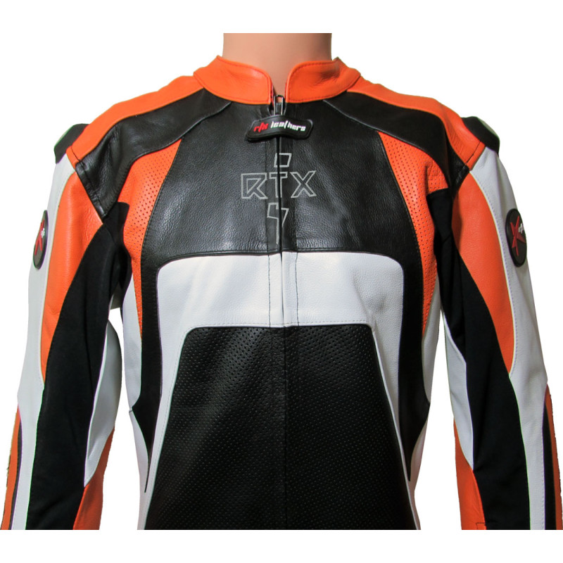 Raptor Orange Motorcycle Racing Leather Suit