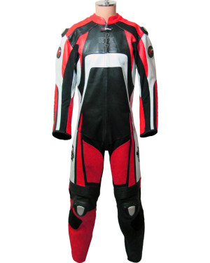 Raptor Red Motorcycle Racing Leather 1Pc Suit
