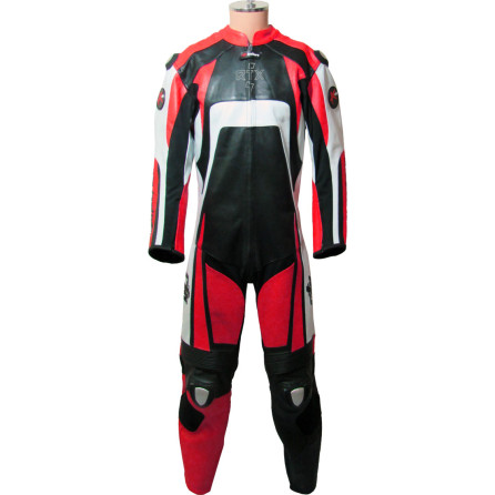 Raptor Red Motorcycle Racing Leather 1Pc Suit