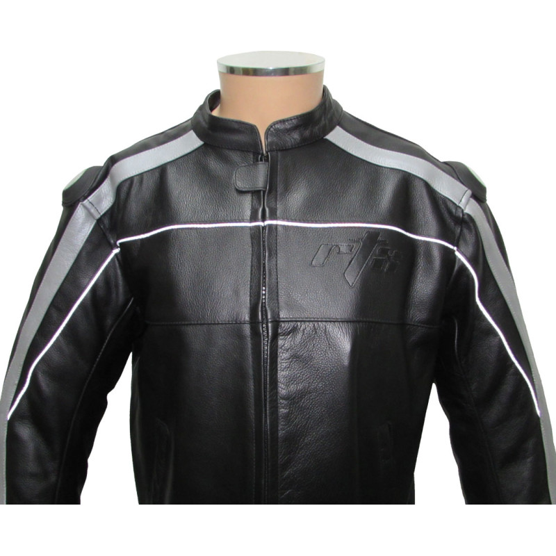 RTX Retro Classic Black Leather Motorcycle Suit