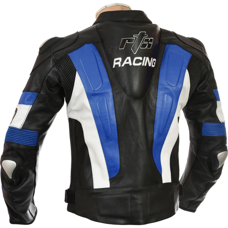 RSV Blue Sports Biker Leather Motorcycle Jacket