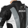 RSV Grey Sports Biker Leather Motorcycle Jacket