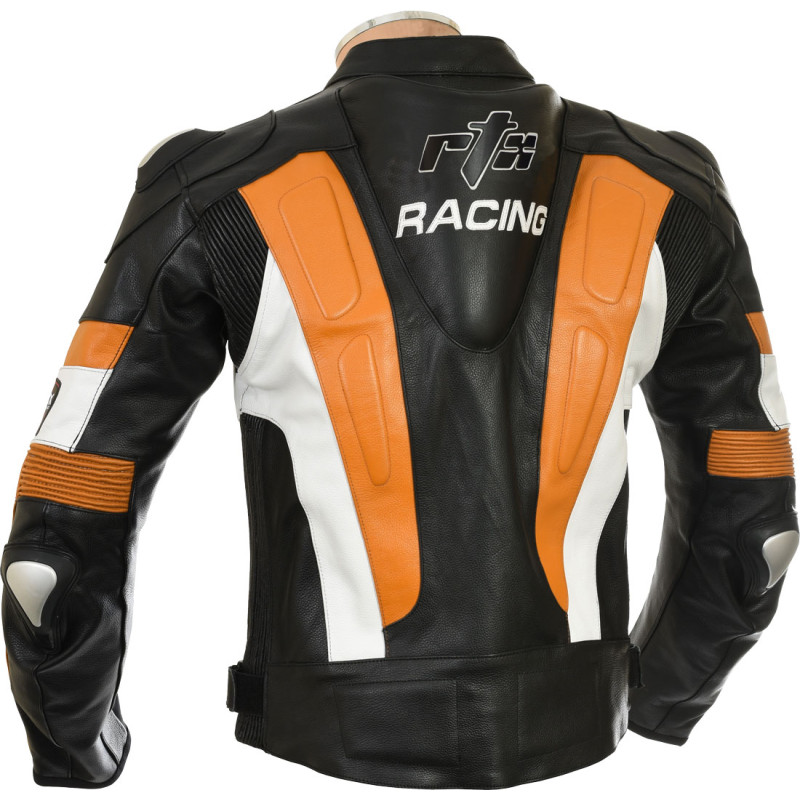 RSV Orange Sports Biker Leather Motorcycle Jacket