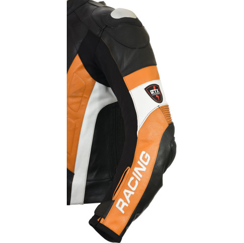 RSV Orange Sports Biker Leather Motorcycle Jacket