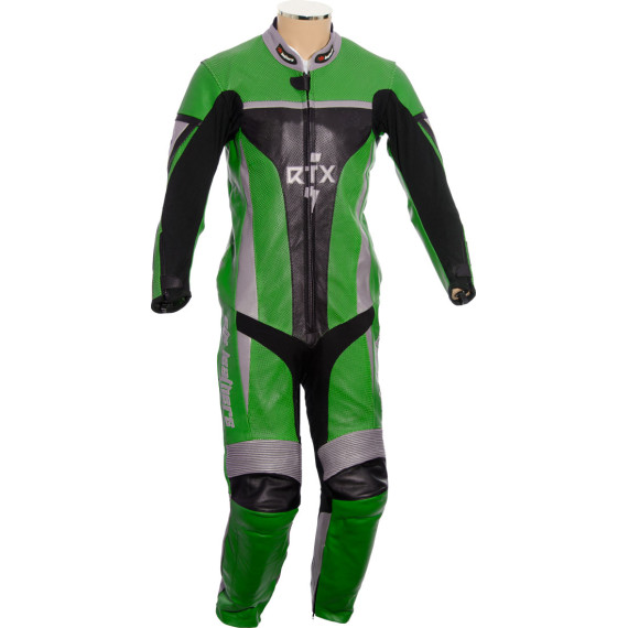 RTX Xtreme Green One Piece Motorbike Leather Suit