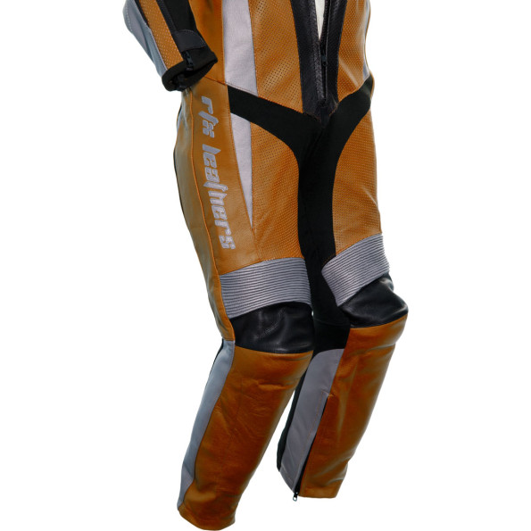 RTX Xtreme Orange One Piece Motorbike Leather Suit