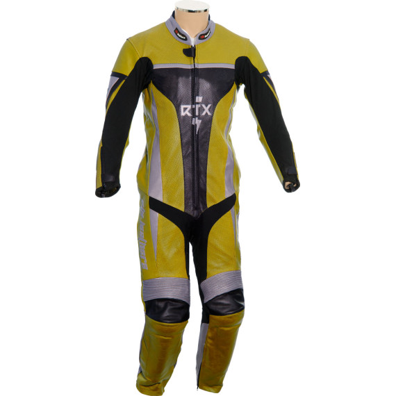 RTX Xtreme Yellow One Piece Motorbike Leather Suit