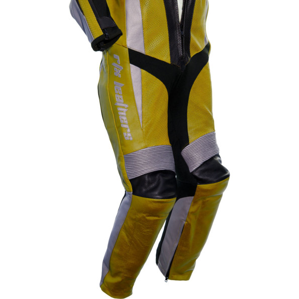 RTX Xtreme Yellow One Piece Motorbike Leather Suit